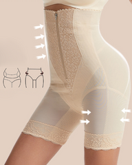 High Waist Zipper Tummy Control Shapewear Shorts