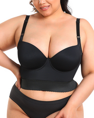 Fan-Shaped Lace Push-Up Underwire Bra