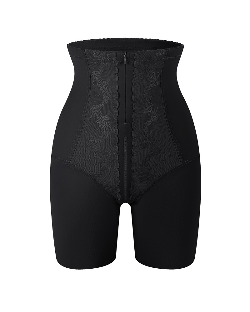 Tummy Control High Waist Shapewear With Zipper And Hook Closure