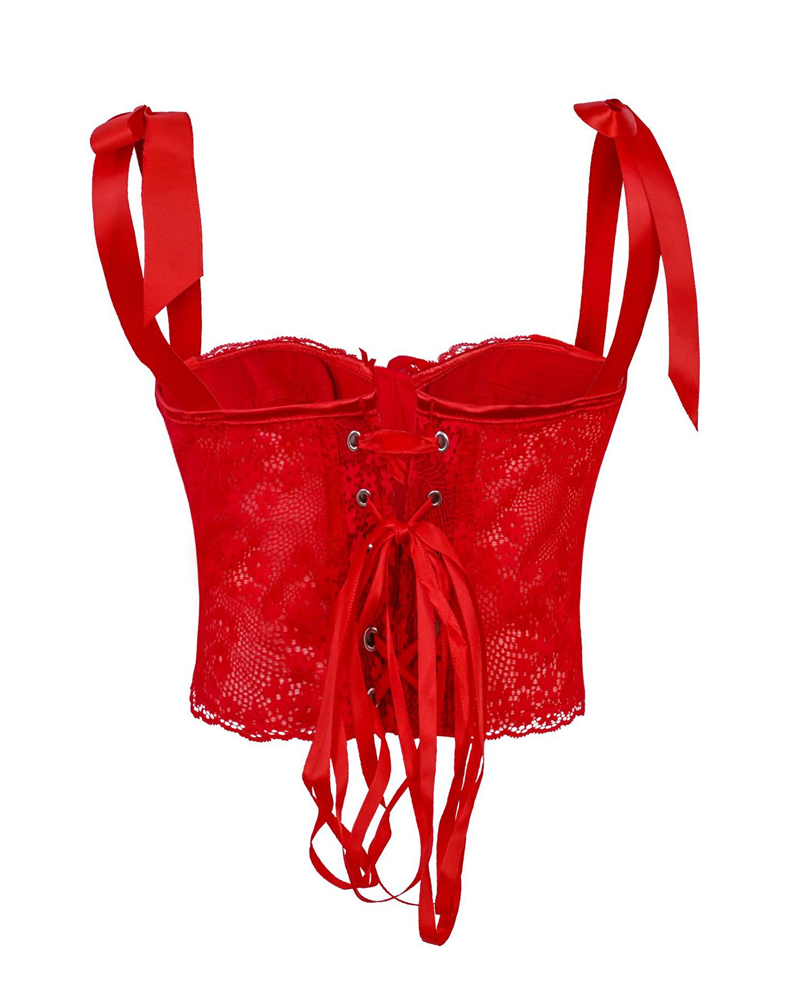 Lace-Trimmed Sexy Corset
