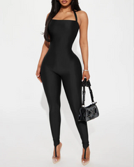 Halter Square Neck Bodycon Jumpsuit