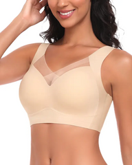 Ice Silk Seamless Wire-Free Push-Up Sports Bra