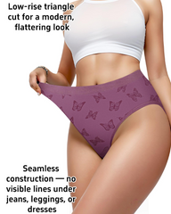 Butterfly Jacquard Breathable Seamless Tummy Control Butt Lifter Underwear