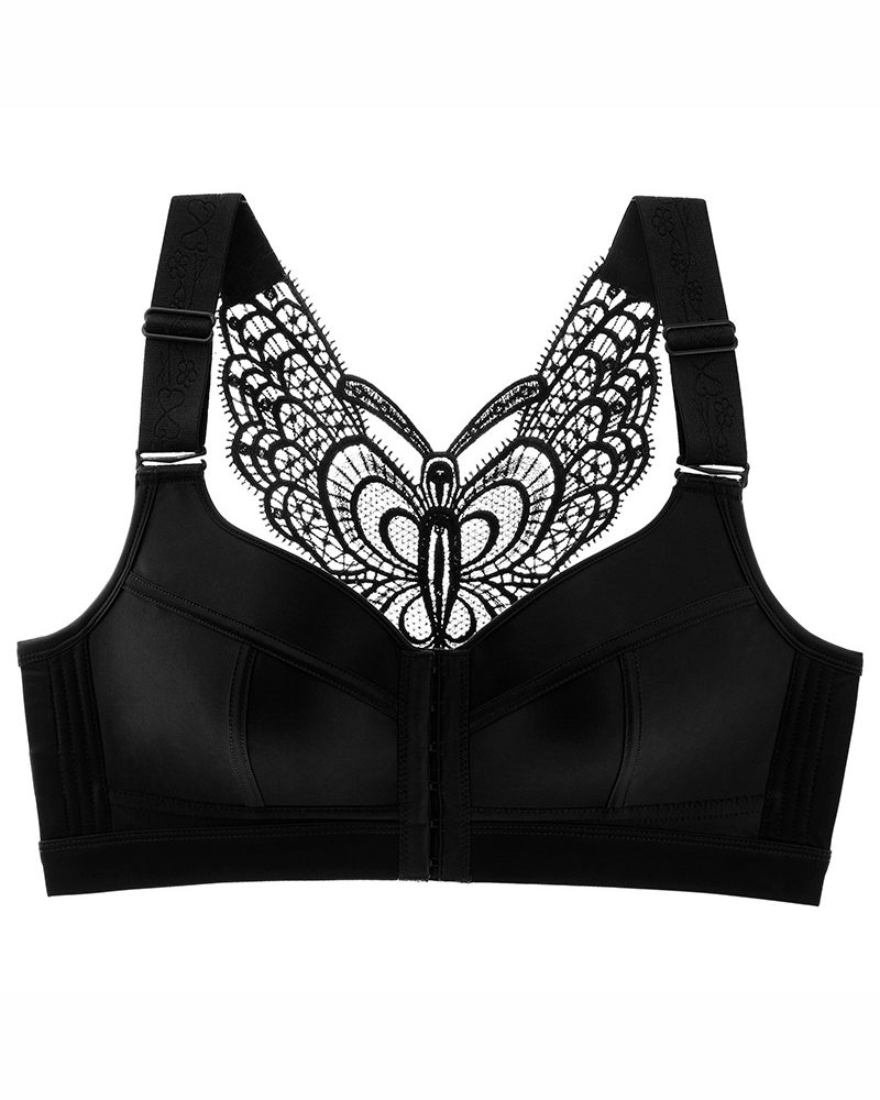 Front-Fastening Wire-Free Push-Up Anti-Sagging Butterfly Back Bra