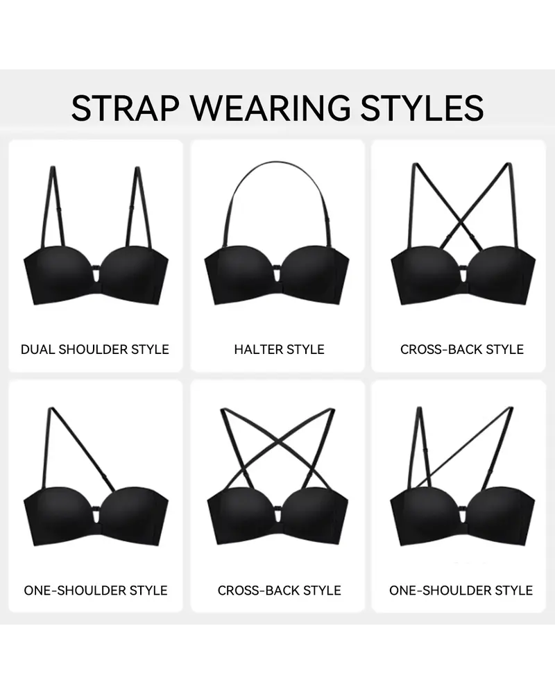 Jelly Front Closure Push Up Wireless Thick Padded Bra