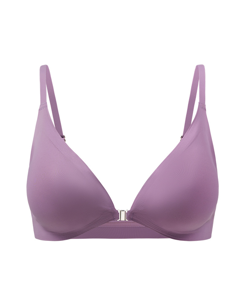 Seamless Front-Closure Bra For Small Busts Supportive And Comfortable Wire-Free