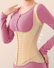 23-Steel-Ribbed Tummy Control And Waist Shaping Vest