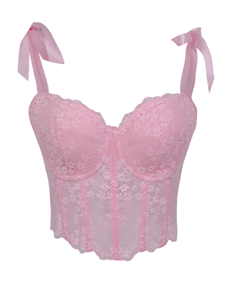 Lace-Trimmed Sexy Corset