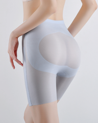 High Waist Ice Silk Seamless Ultra-Thin Postpartum Tummy Control Butt Lifting Shorts