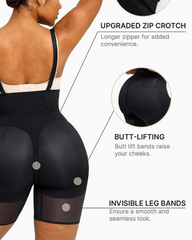 High-Waisted Tummy-Tucking Butt-Lifting Shapewear With Removable Non-Slip Shoulder Straps