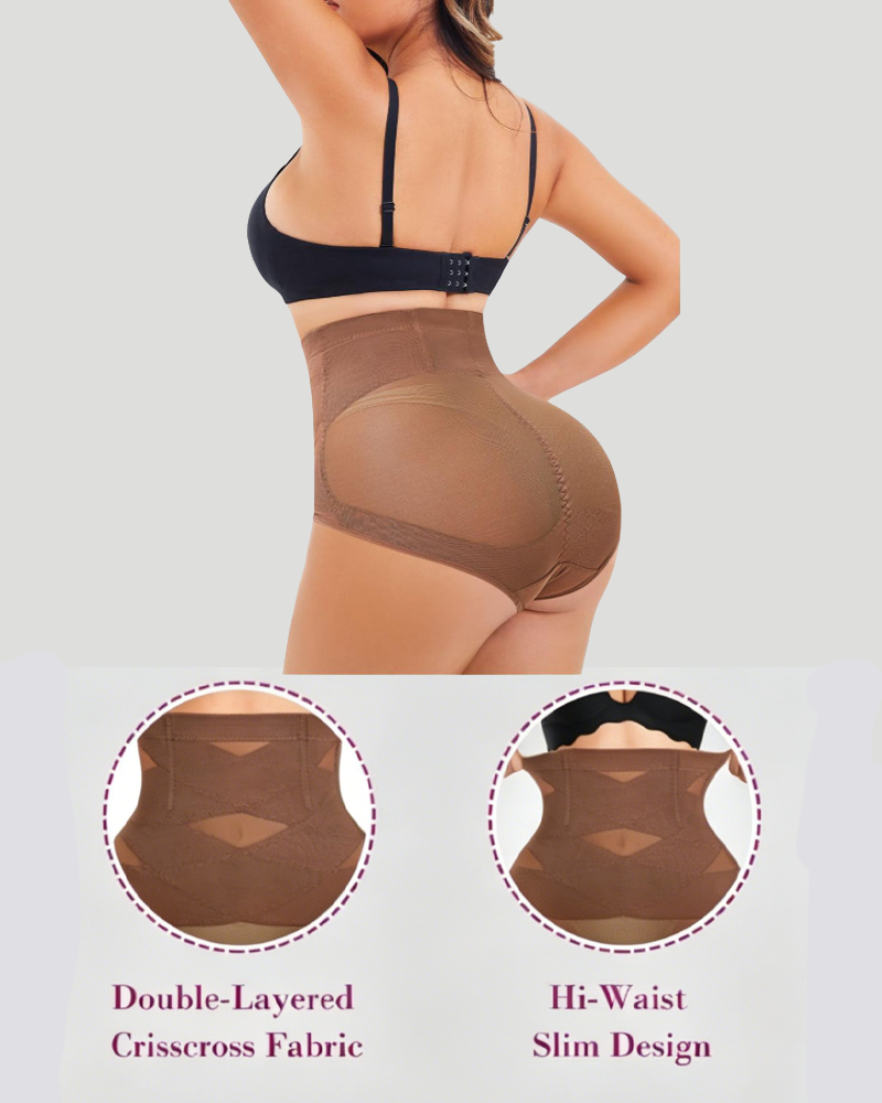 High Waist Crisscross Tummy Control Butt Lifter Shapewear Panty