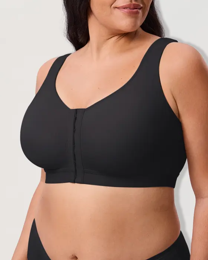 Full Cup Non-Padded Soft Lift Front Closure Bra