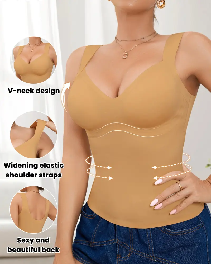 Seamless Comfortable Waist-Cinching Tummy-Control Shaping Top