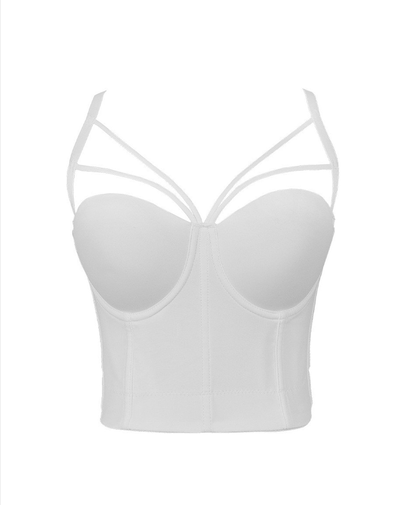 Spaghetti Strap Underwire Shaping Bra With Beautiful Back