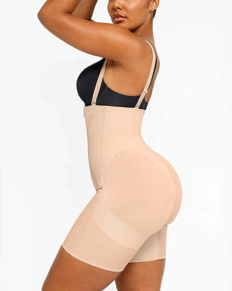 High-Waisted Tummy-Tucking Butt-Lifting Shapewear With Removable Non-Slip Shoulder Straps