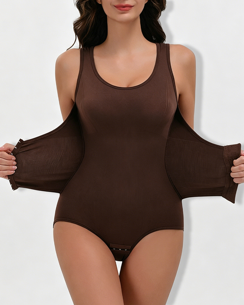 3-Row Hooks Waist Cincher Tummy Control Butt Lifting Shapewear Bodysuit