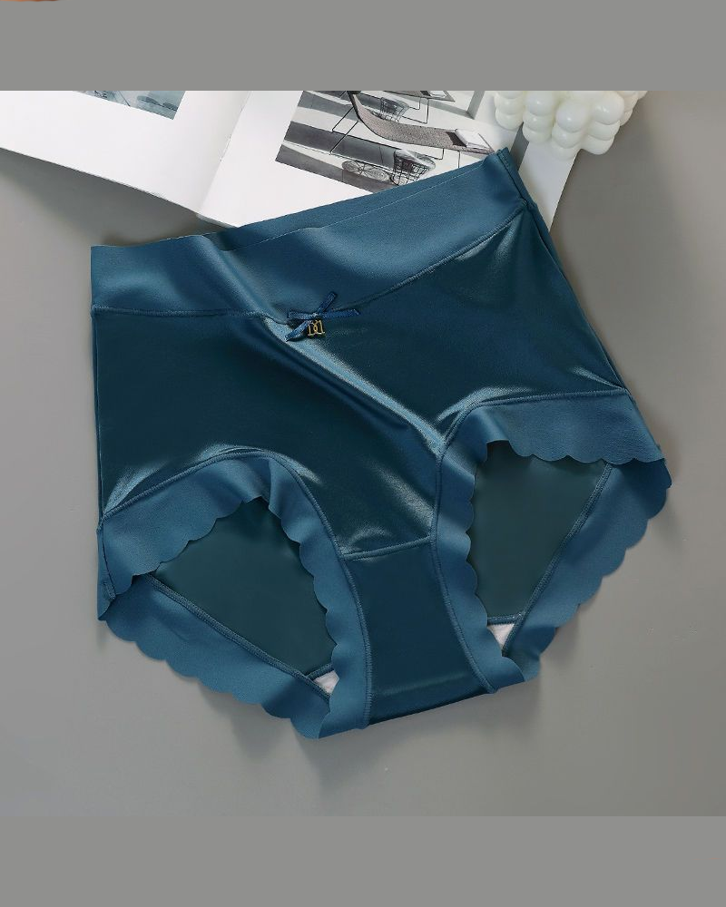 Seamless Mid-Waist High-Stretch Ice Silk Skin-Friendly Underwear