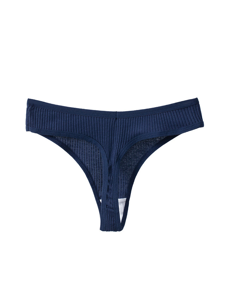 Cotton Crotch High Elastic Low Waist Simple Breathable Underwear