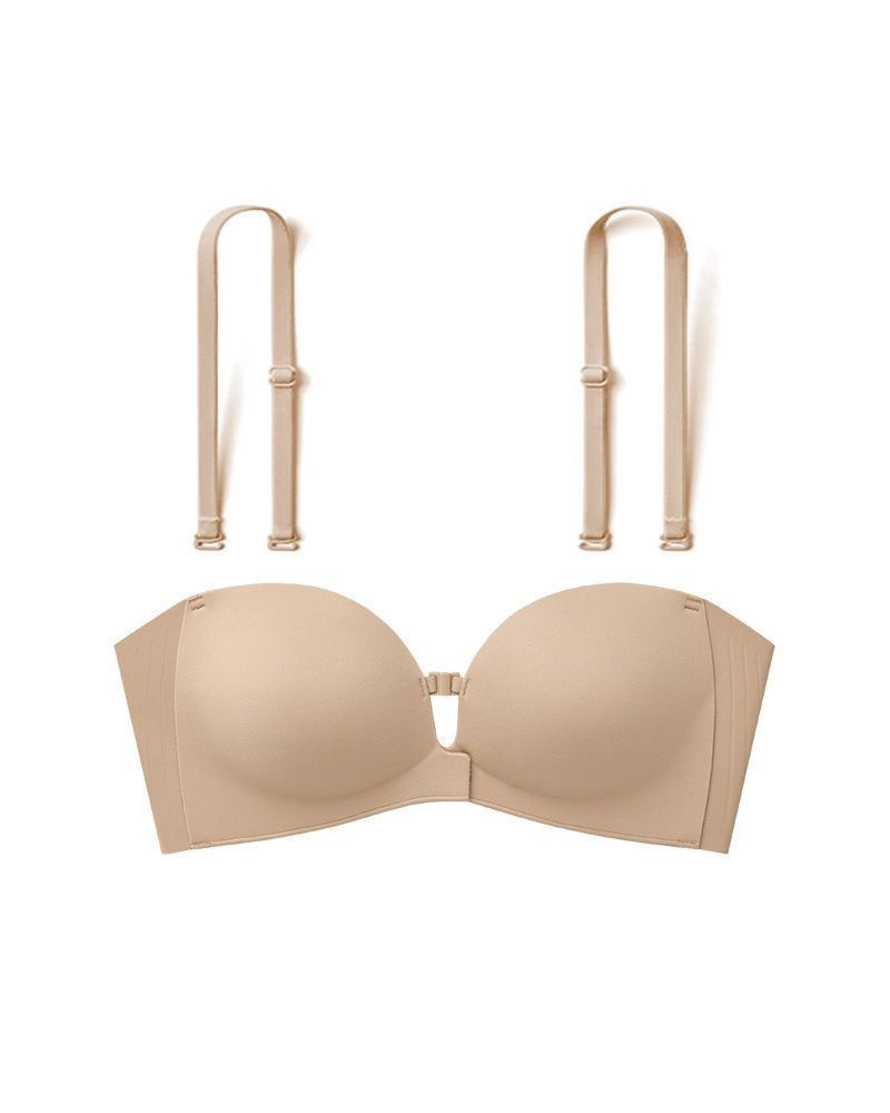 Jelly Front Closure Push Up Wireless Thick Padded Bra