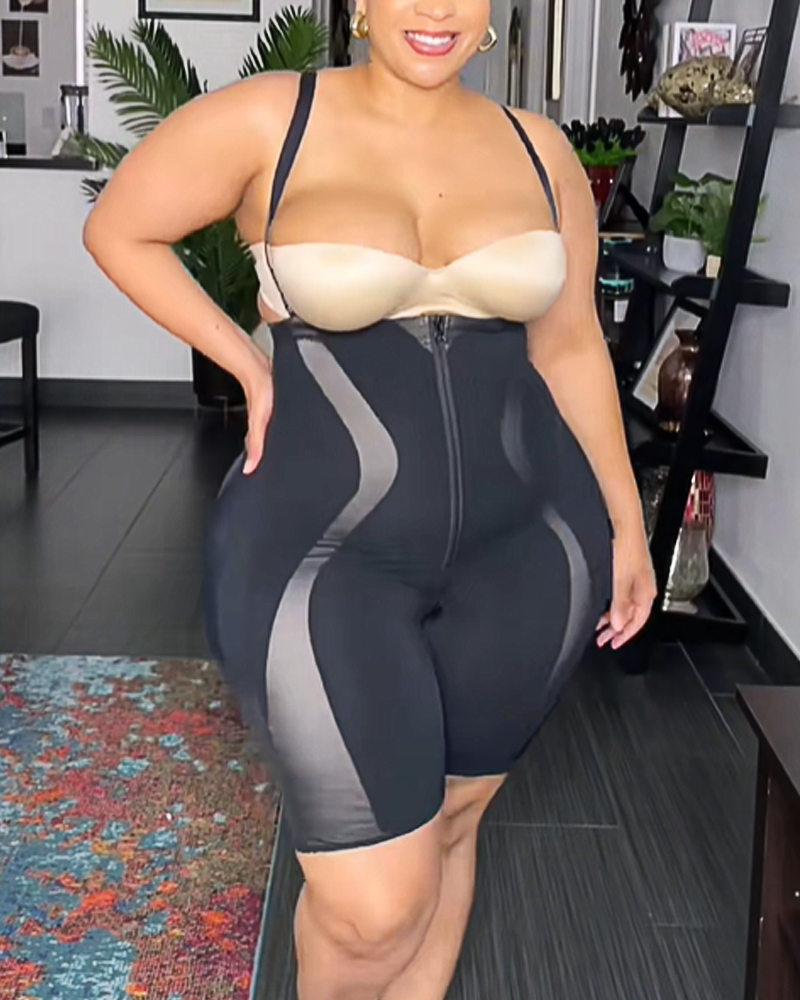 High-Waisted Tummy-Tucking Butt-Lifting Shapewear With Removable Non-Slip Shoulder Straps