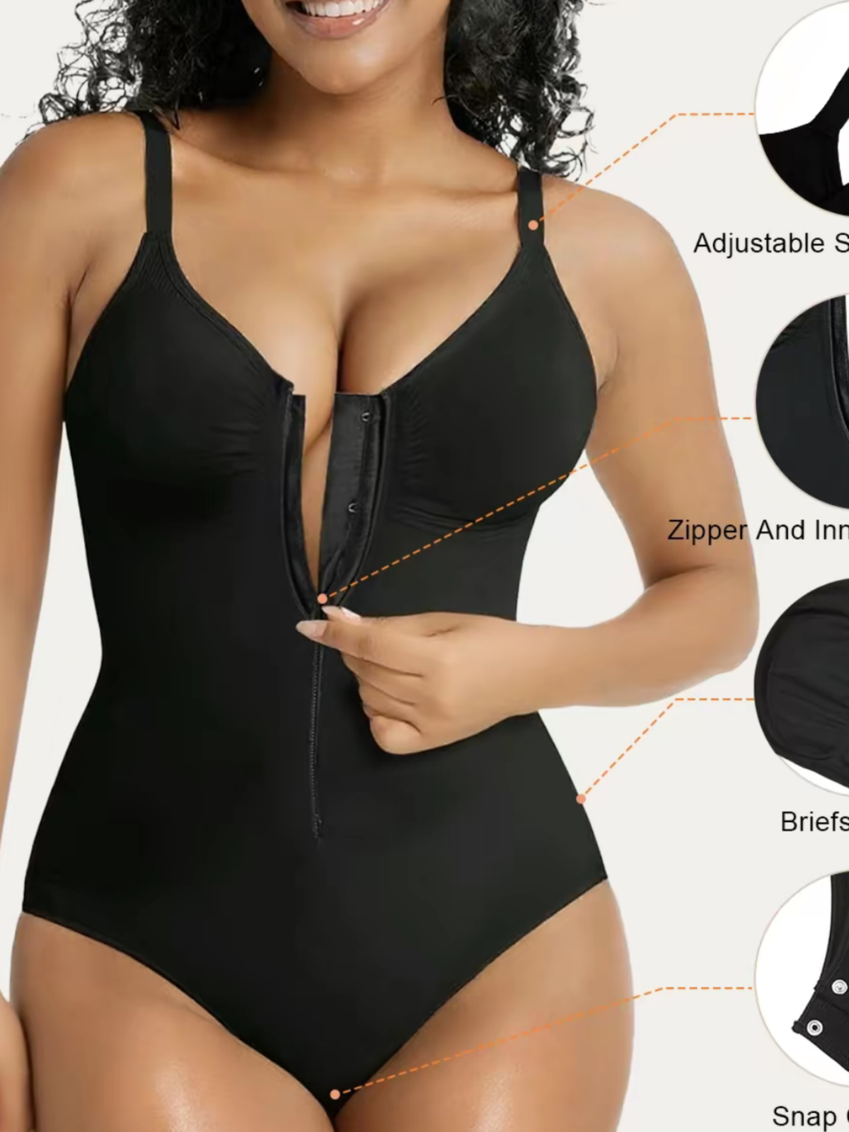 Women's Comfortable Zipper Tight Tummy Control Triangle Body Shaper
