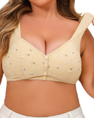 Printed Front Buckle Bra
