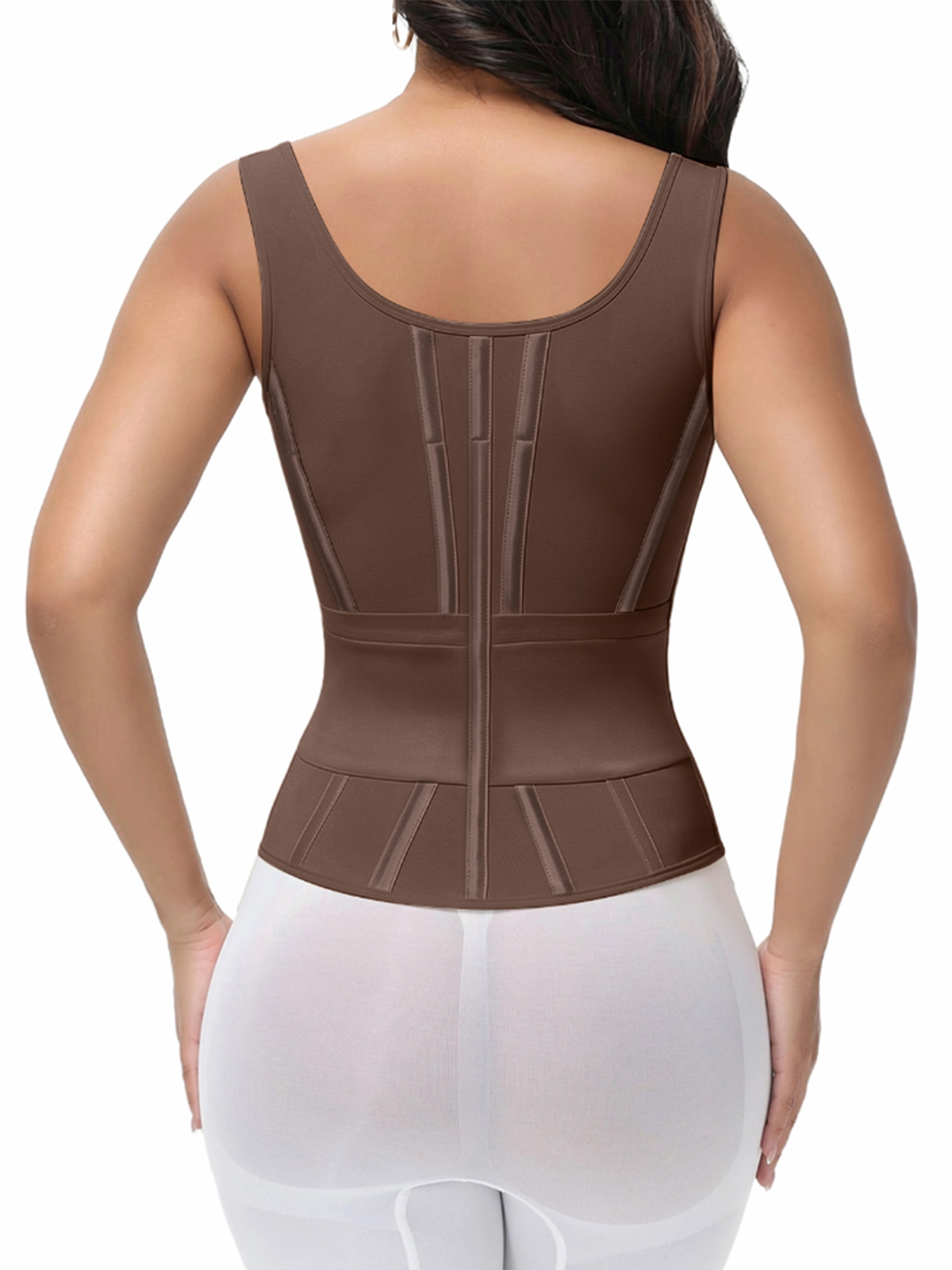 Adjustable Strap High Compression Shaper Vest With Built In Cups