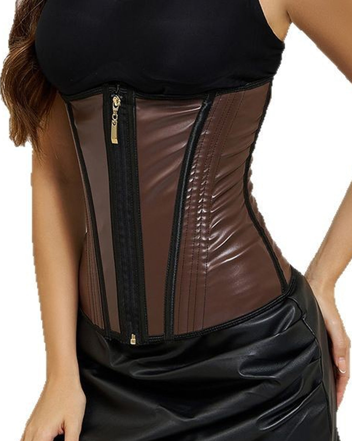 Premium Leather High-Elastic Shaping Waist Trainer Belt