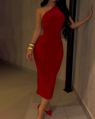 Women's Off-Shoulder Bodycon Midi Dress