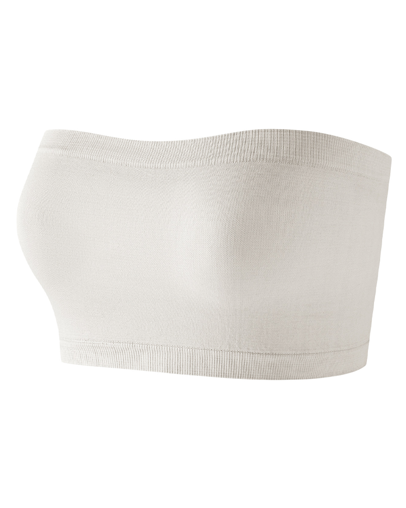 Casual Comfortable Strapless Seamless Breathable Bandeau Top