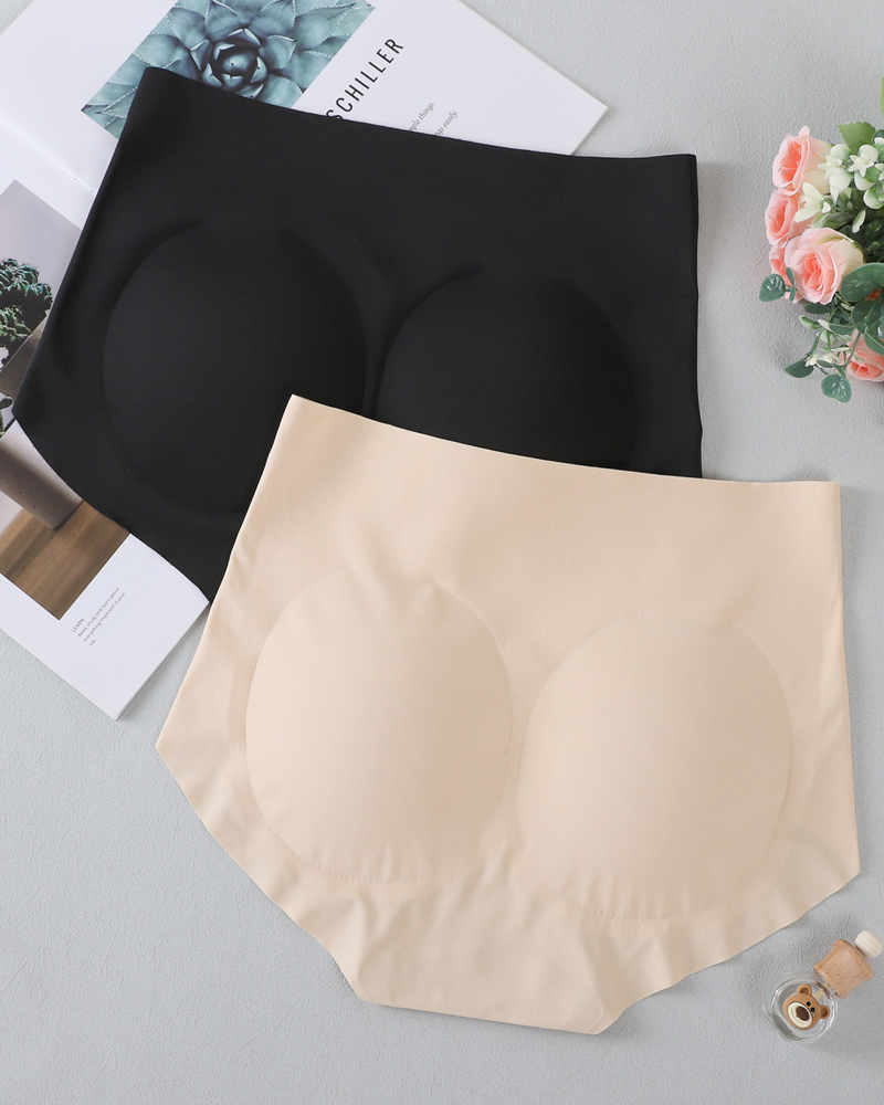 Seamless High-Waist Butt Lifter Panty with Removable Hip Pads