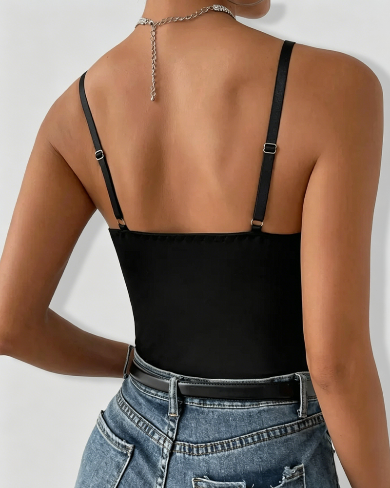 Underwire Transparent Shiny Tight Corset Bodysuit