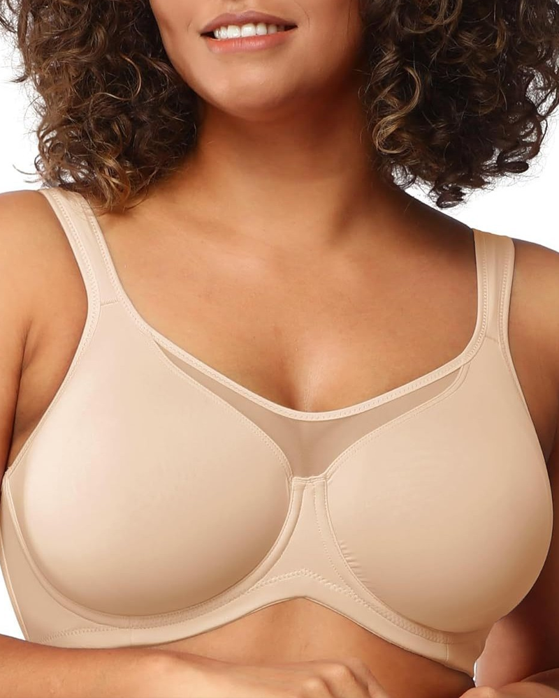 Mesh Patchwork Wireless Bra