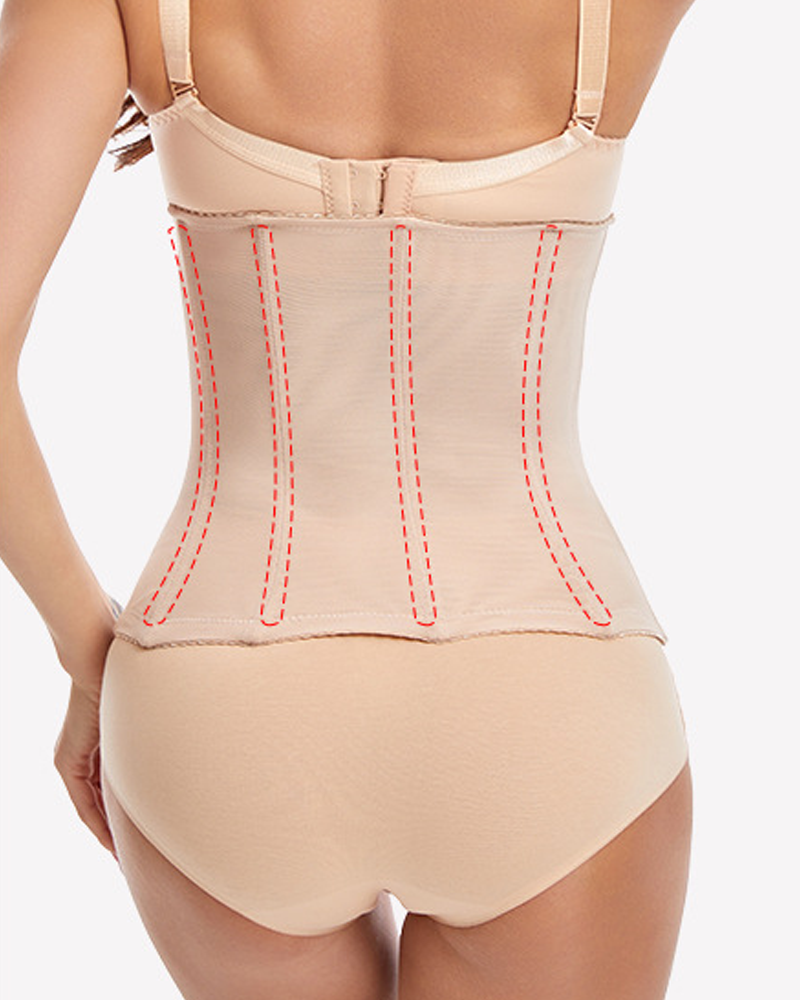Breathable Hook-And-Eye Tummy Control Waist Shaper