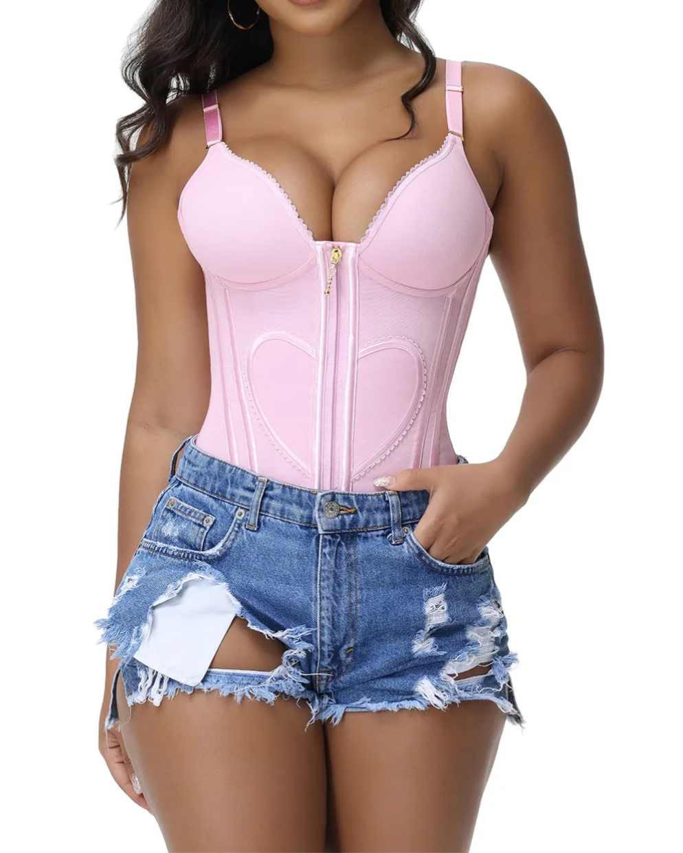 Waist Trainer for Women Tummy Control Vest Black Corset Shapewear Bustier Tank Tops Going Out Body Shaper with Straps