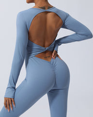 Quick-Drying, Backless One-Piece Yoga Suit