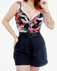 Printed Bow Double Layer Body Shaper