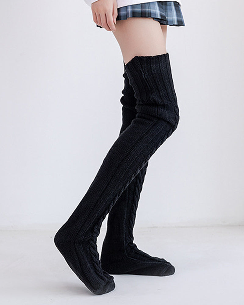 Knee-Length Knitted Socks