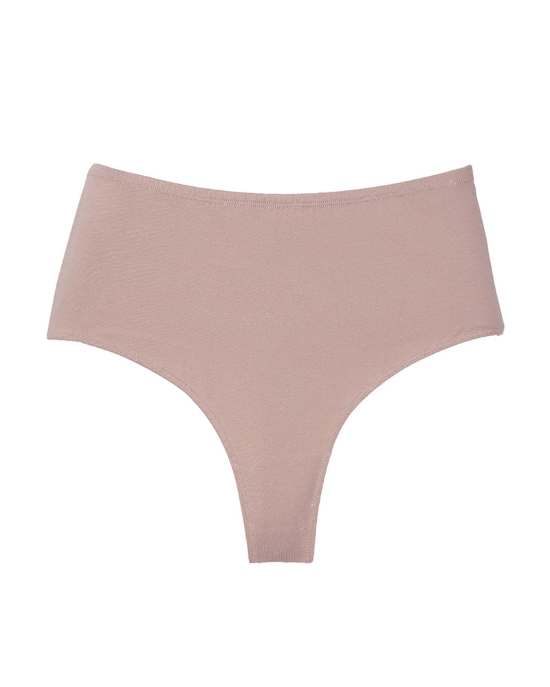 Cotton High Waist Invisible Thong