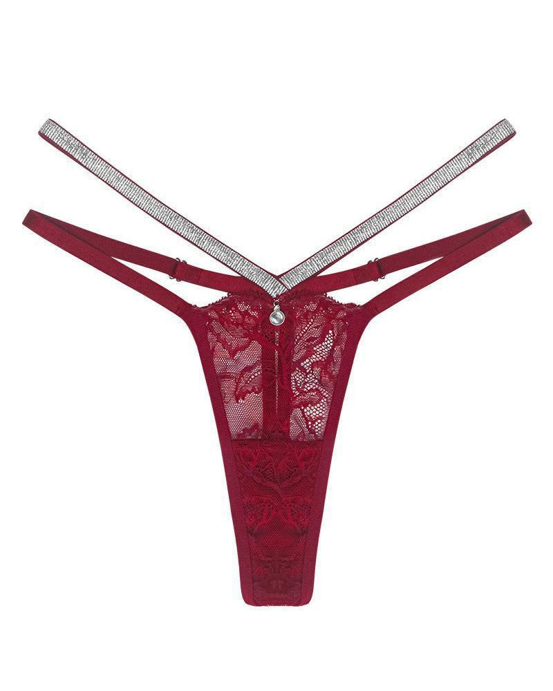 Double-Strap Low-Rise Hollow Seamless Briefs