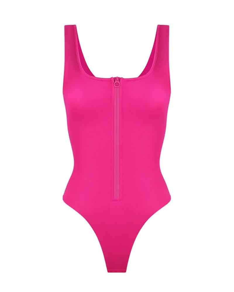 Front Zip Triangle Jumpsuit