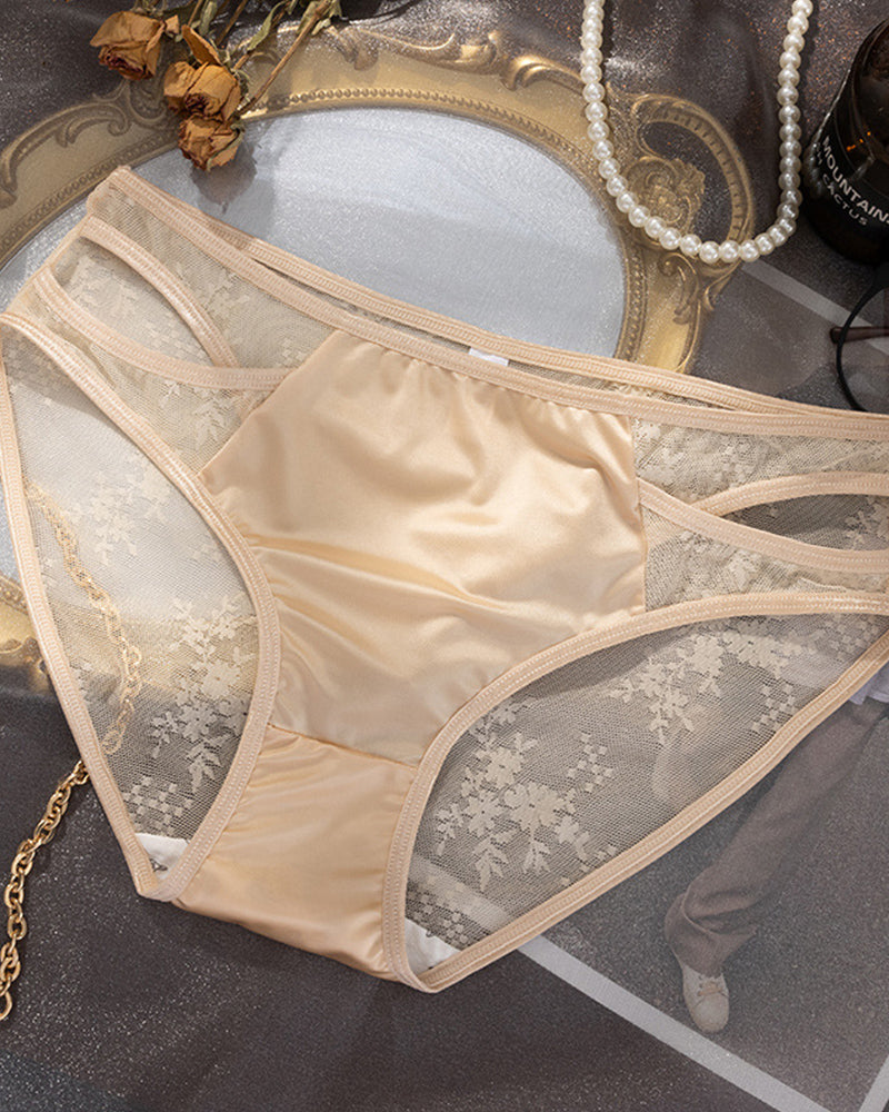 Translucent Lace Hollow Briefs