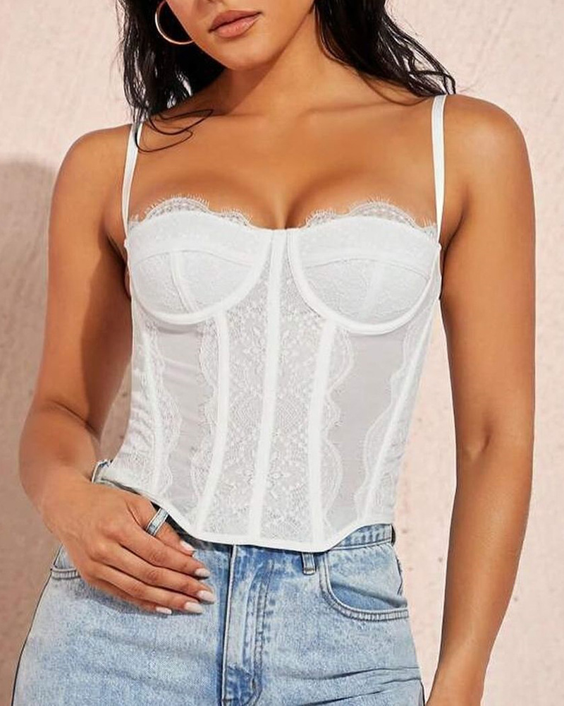 Lace Sexy Cutout Camisole Top