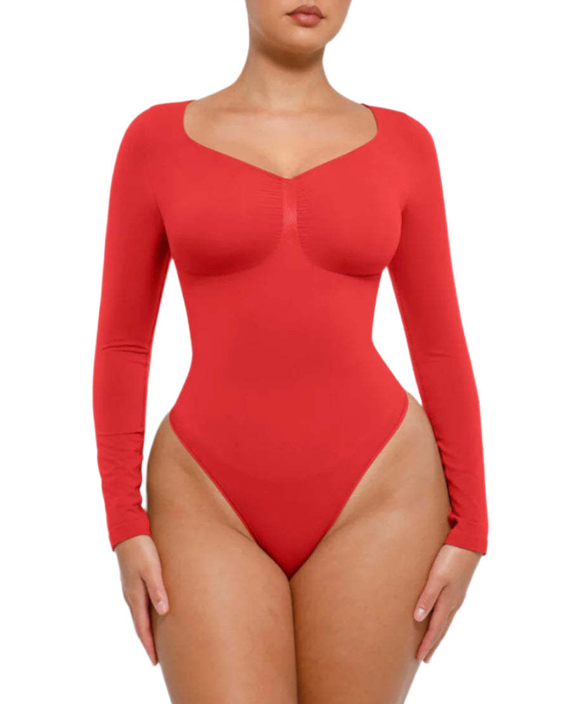 Slim-Fit V-Neck Seamless Body Shaping Bodysuit