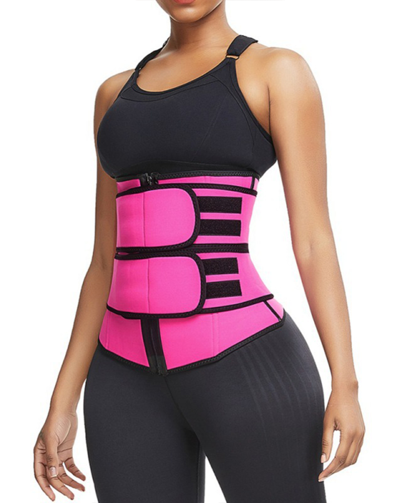 Body Shaping Double Belt Zipper Belly Control Belt