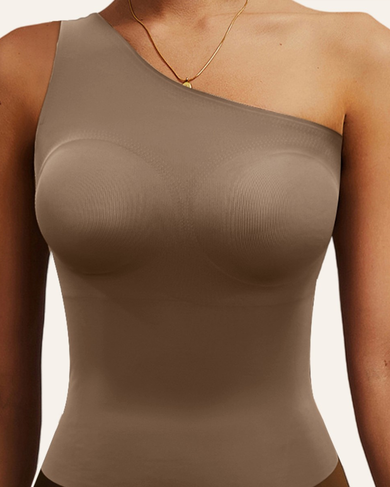 One-Shoulder Seamless Shaping Tank Top