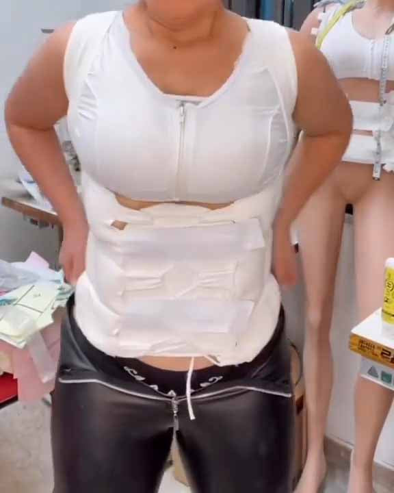 Women's Waist Trainer Tighten Lower Bust Corset Steel Bones Hourglass Shapewear Inflatable