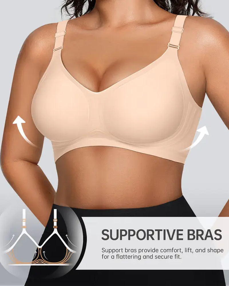 Comfortable Jelly Seamless Wire-Free Push-Up Bra