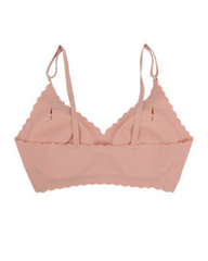 Seamless Ice Silk Wavy Edge Wire-Free Push-Up Bra