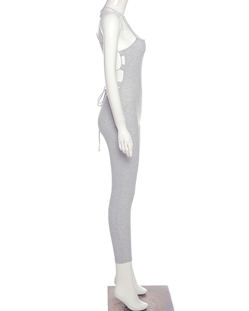 Beautiful Back Suspender Jumpsuit
